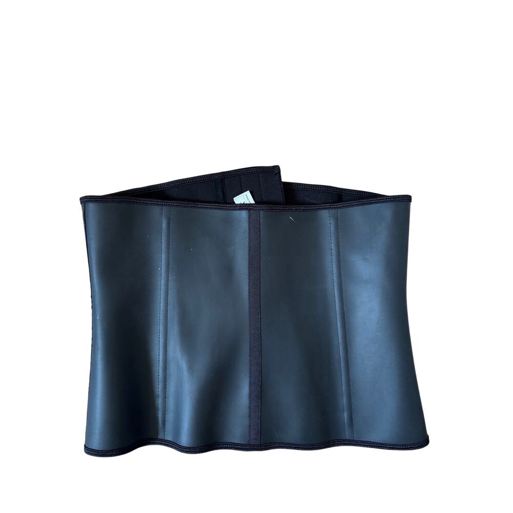 YIANNA Latex Waist Trainer Corset Shapewear Belt Black Size L New Hook Closure - Picture 5 of 5